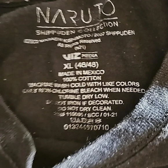 Mens Naruto Ichiraku Ramen Shop Black Orange Anime T Shirt XL - Picture 3 of 4